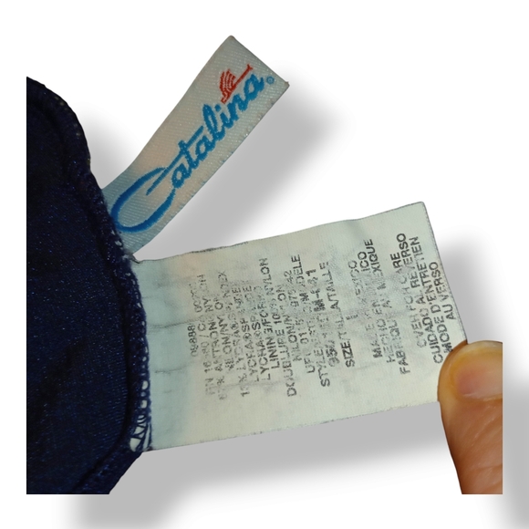 Swimsuit and skirt 90s vintage Catalina Navy Size Large - Picture 3 of 3